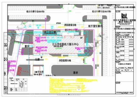 启东行政中心总图CAD图纸