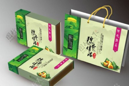 端午节粽子包装设计矢量素材下载