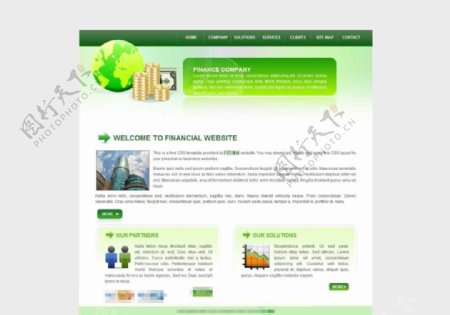 绿色漂亮大气的企业网站模板