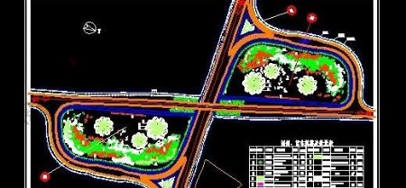 高速立交桥绿化规划图纸