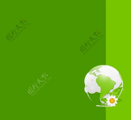 绿叶地球图片