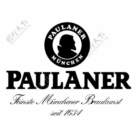 paulaner德国柏龙宝莱纳黑白logo图片