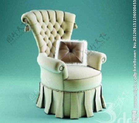 单人沙发座椅3dmax模型图片