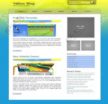 国外彩色分层创意网站模板