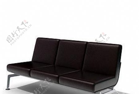 三人黑色时尚沙发sofa058