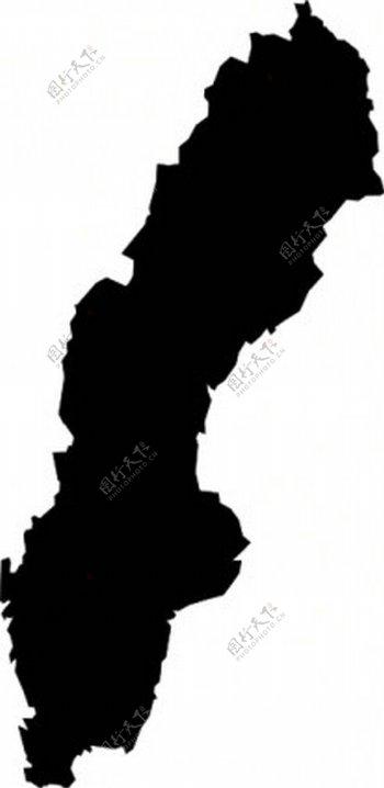 瑞典地图剪贴画2
