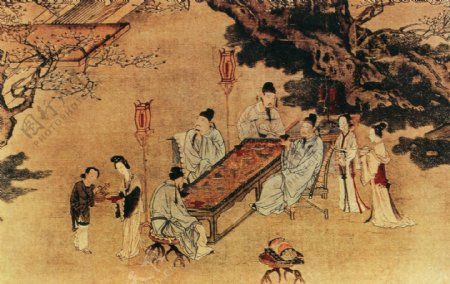 明朝古代人物民间人物人物壁画中国文化人物画像中国风中华艺术绘画