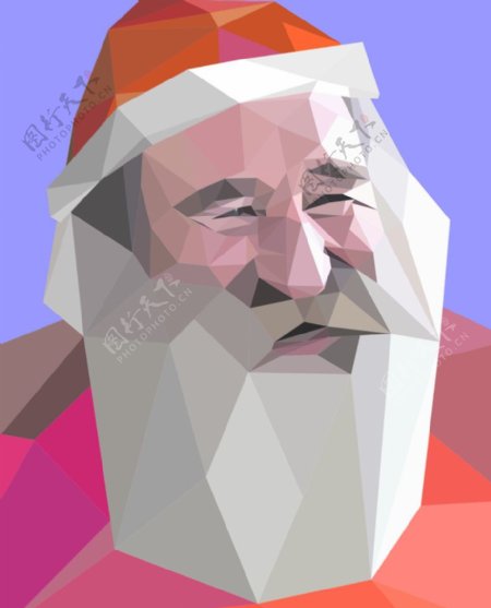 几何圣诞老人图片