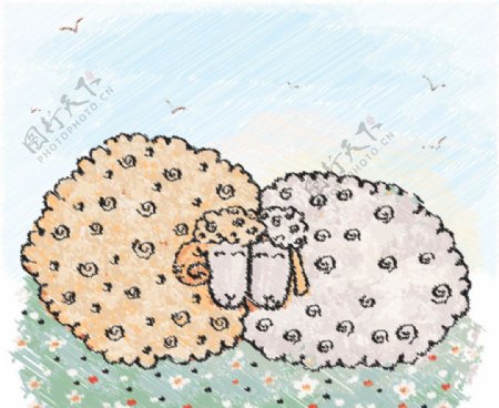 羊年吉祥卡通羊羊图片