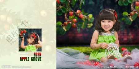 儿童摄影样册伊甸苹果园图片