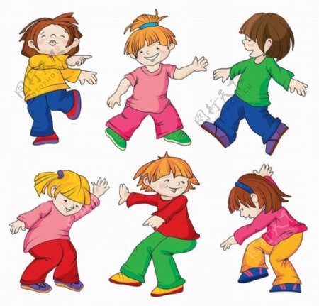 卡通快乐舞蹈儿童图片