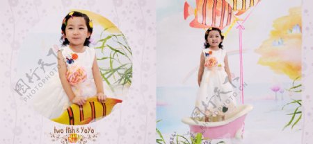 儿童主题摄影样册两只鱼和YOYO图片
