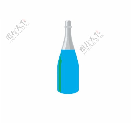 蓝色酒瓶图片