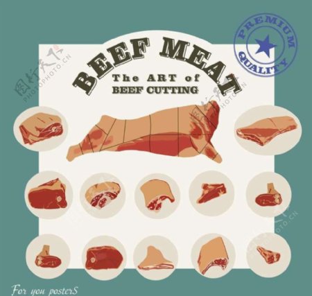 肉食图标肉类标志图片