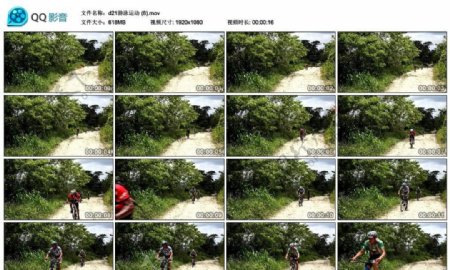 越野山地自行车高清实拍视频素材