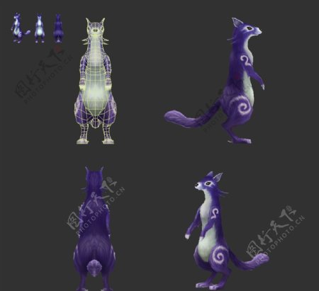 紫貂3D网游怪物模型图片
