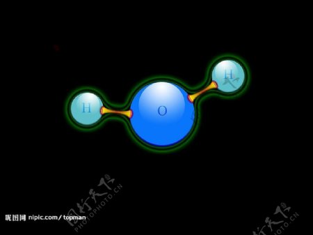 水分子结构图片