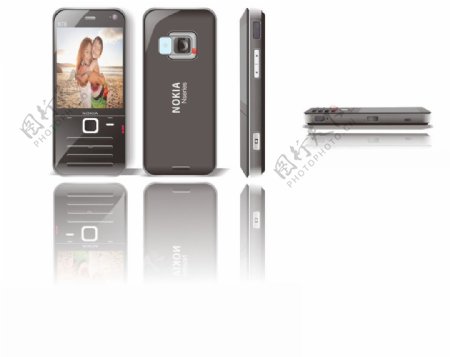 电子产品诺基亚N78三视图图片