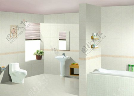 卫生间洗手间浴室内墙砖瓷片图片