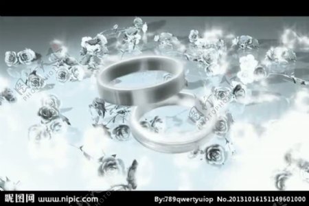 婚礼戒指背景视频素材