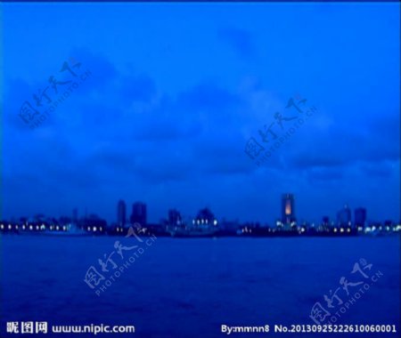 海边城市夜景视频素材