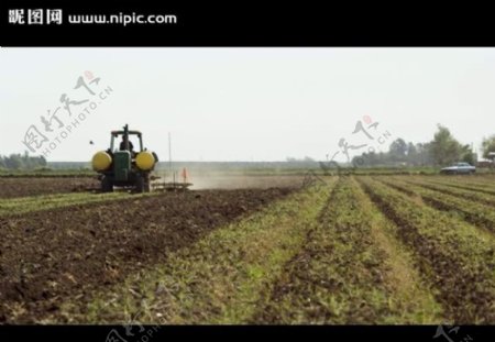 农机耕作视频素材
