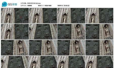 哥特大教堂高清实拍视频素材