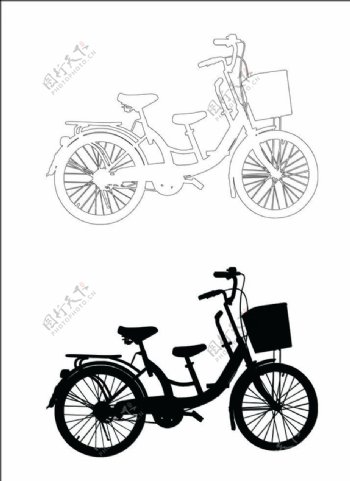 自行车双人自行车图片