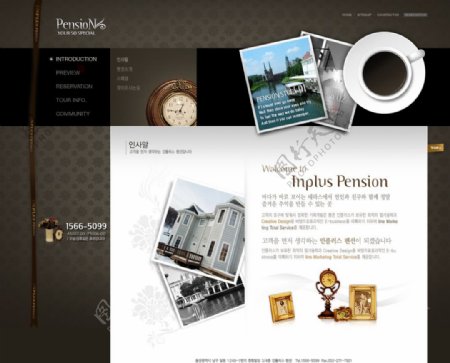 咖啡网站韩国模板图片