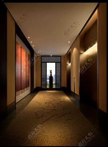 电梯厅效果图图片