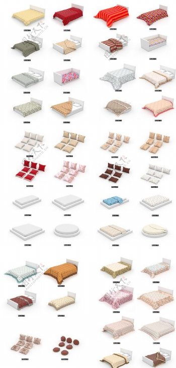 50款时尚卧室家具3d模图片