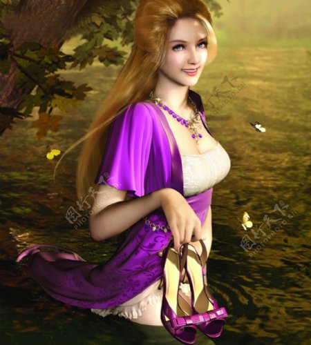 紫衣蝴蝶仙子图片