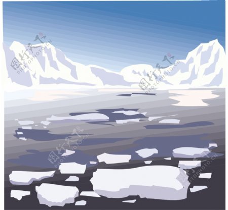 冰山远景图片