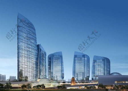 城峰商务楼景观设计图片