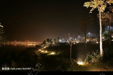 灞桥夜景006图片