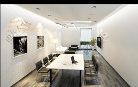 办公空间贵宾室3dsmaxvray3d模型图片
