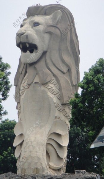 新加坡鱼尾狮塔图片