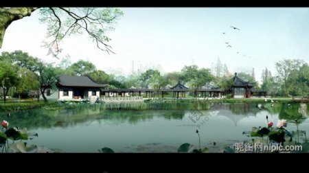 中国传统园林设计效果图图片