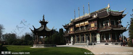 布鲁塞尔拉肯皇宫区中国式建筑图片