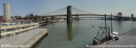 纽约哈德逊河悬索大桥图片