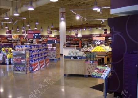 沃尔玛超市购物中心美食购物shoppingmall水果生鲜堆头零食花束图片