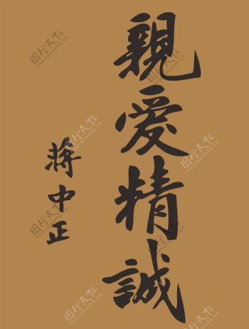 蒋介石书法图片