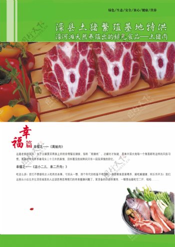 猪肉宣传册图片
