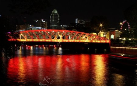 新加坡河上安德森桥图片
