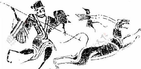 秦汉时代人物捕猎图片