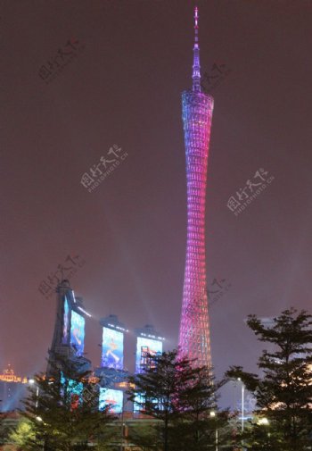 海心沙公园图片广州灯塔夜景