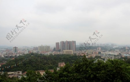 鸟瞰城市图片