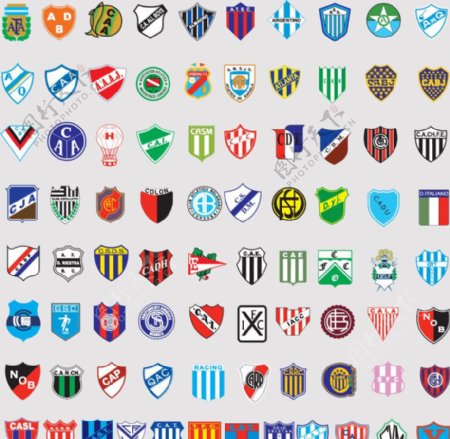 全球2487个足球俱乐部球队标志阿根廷图片