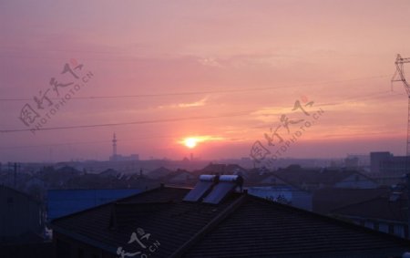 落日红霞图片