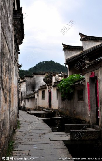 安徽西递风景中国古建筑图片
